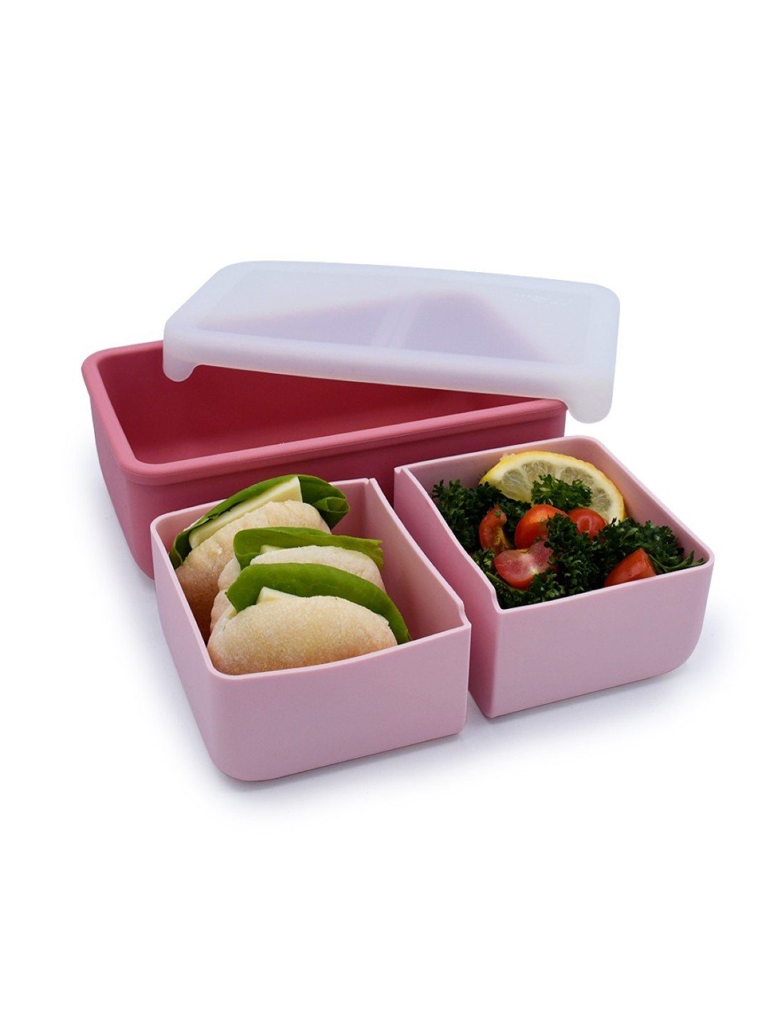 Δοχείο Φαγητού από Σιλικόνη 0.7lt Φουξια Χωρίσματα, Melii